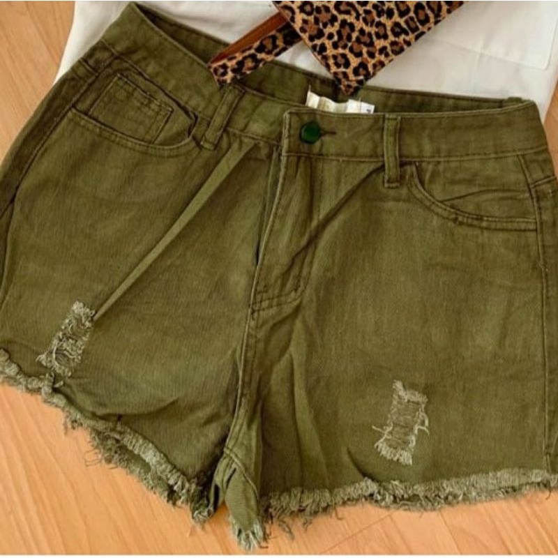 Short jeans militar store feminino