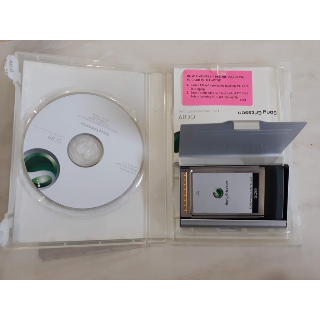 Modem Edge Sony Ericsson Pcmcia GC89 Wireless Lan Pc Card | Shopee Brasil
