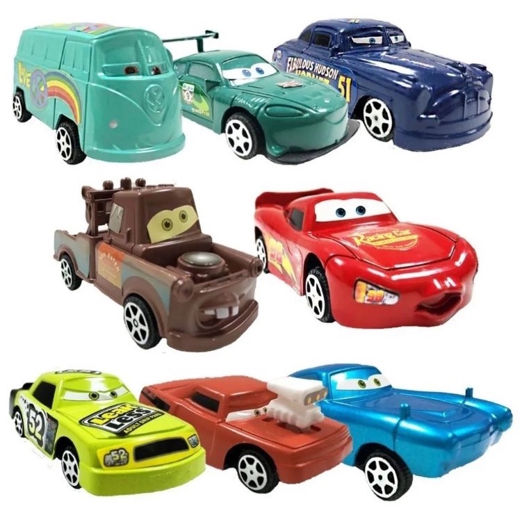 Brinquedo Kit Peão Lançador Carros Disney
