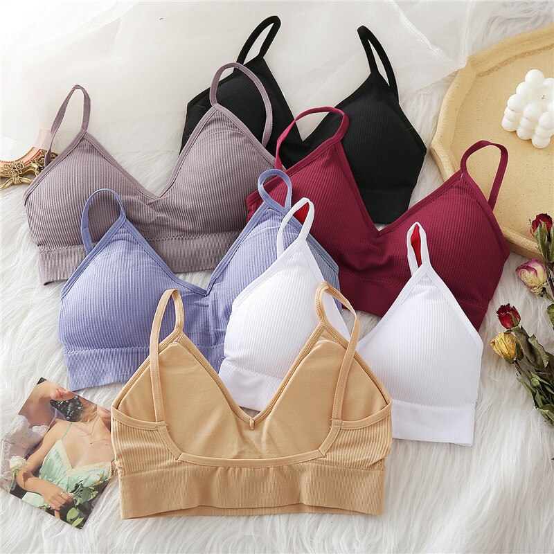 Top Feminino Sem Costura Com Bojo Confortável P-Gg