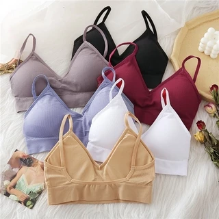 Top Feminino Sem Costura Com Bojo Confortável P-Gg