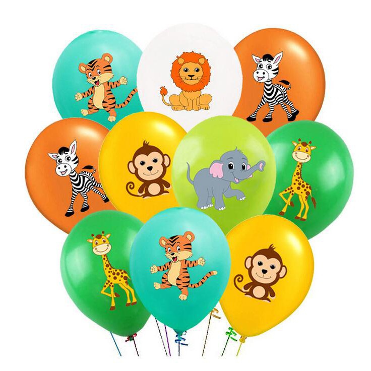 20 unidades De Balão De Látex Com Desenho Animal Para Decoração De Festas De Aniversário