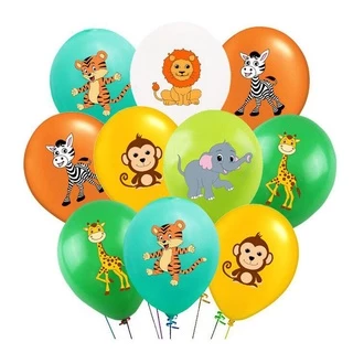 20 unidades De Balão De Látex Com Desenho Animal Para Decoração De Festas De Aniversário