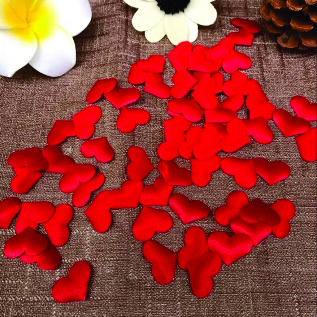 Coração Mini Tecido com Enchimento 2 Cm (200un)