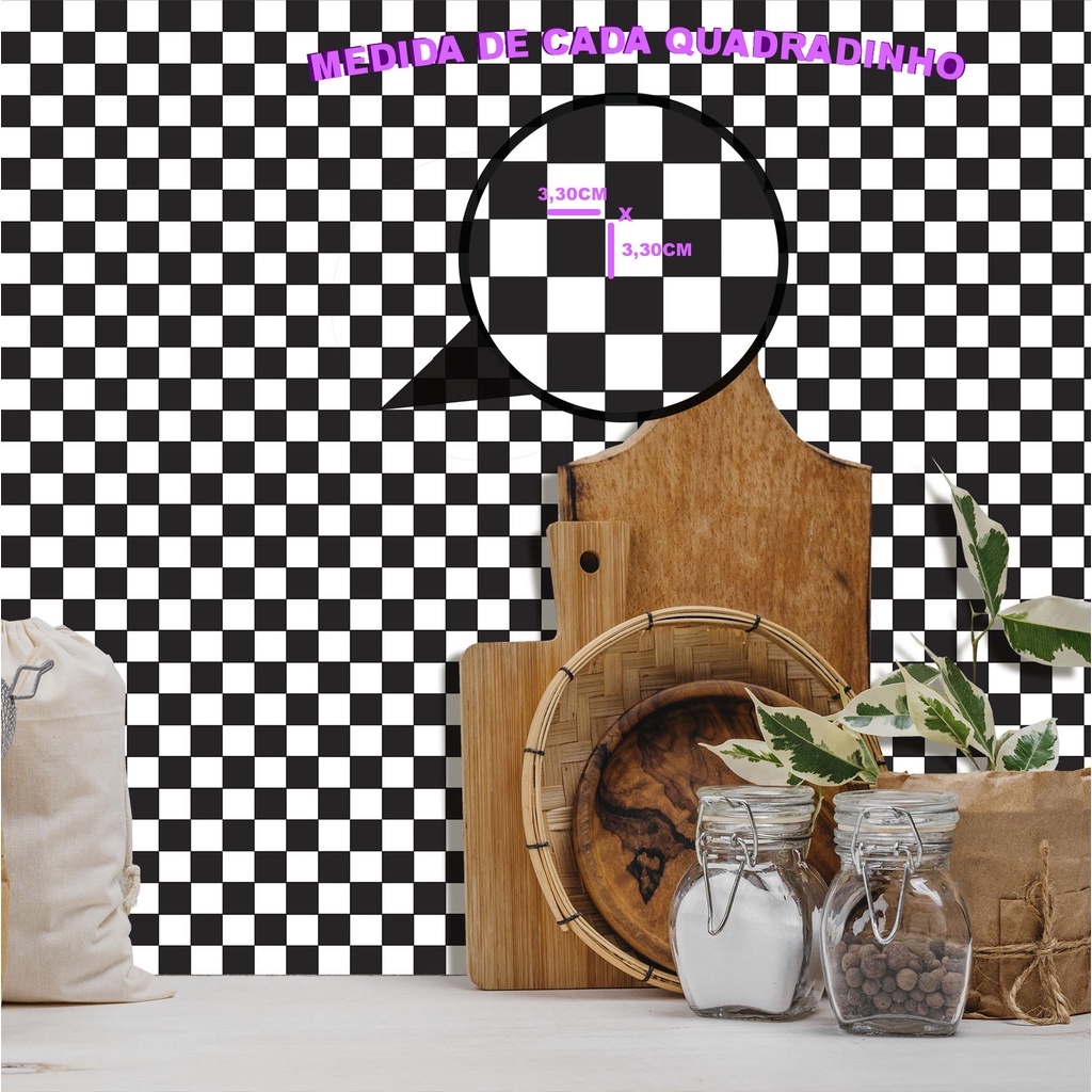 Xadrez tabuleiro de xadrez decalque da parede preto branco