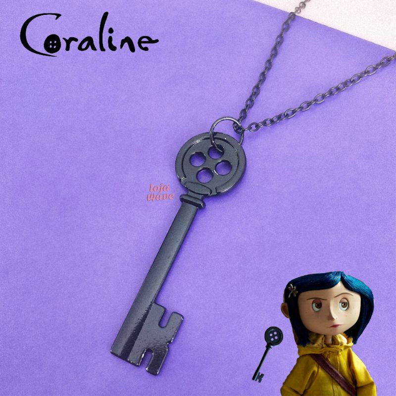 colar coraline / colar chave | Shopee Brasil