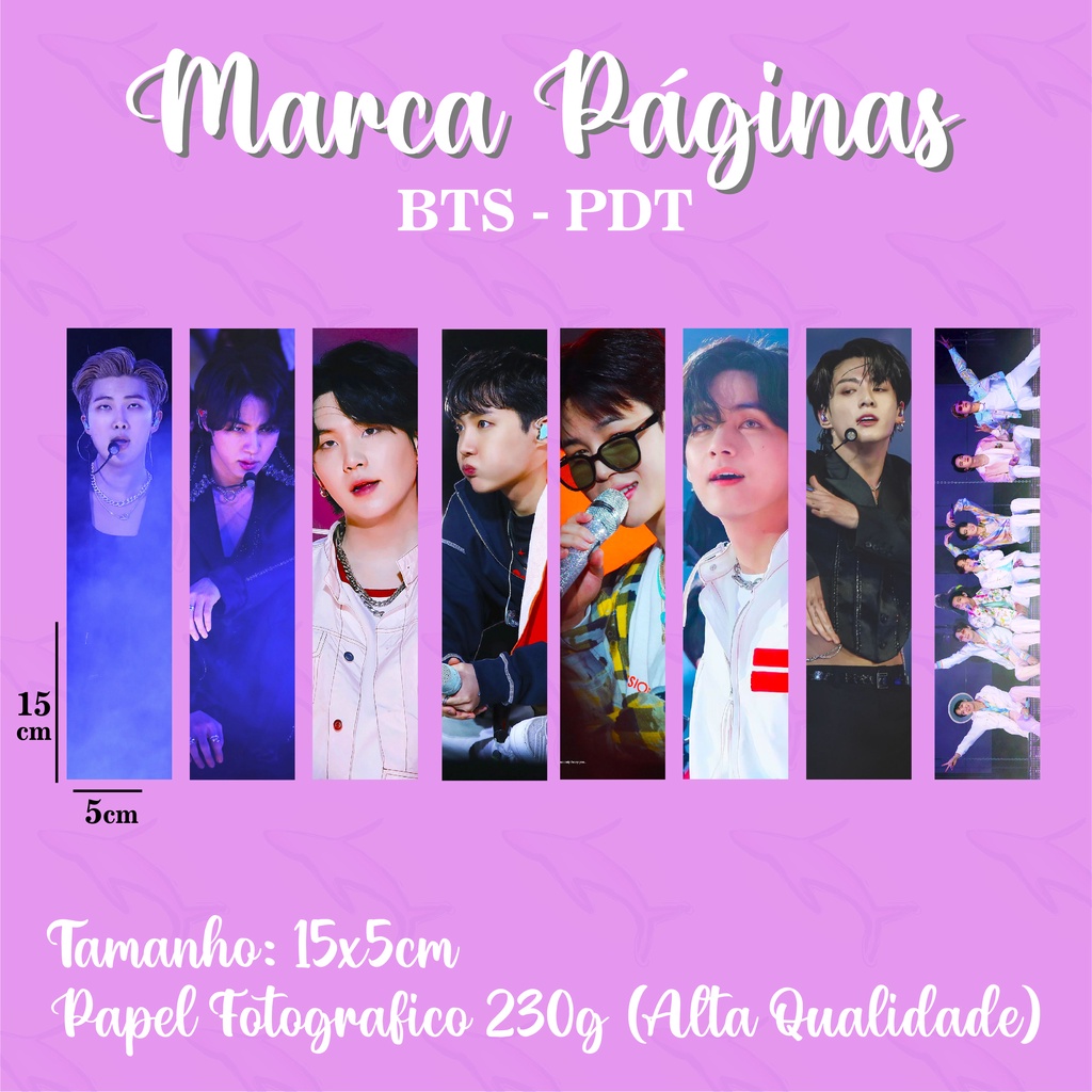 Marca Páginas PDT Tour BTS Bookmaker | Shopee Brasil