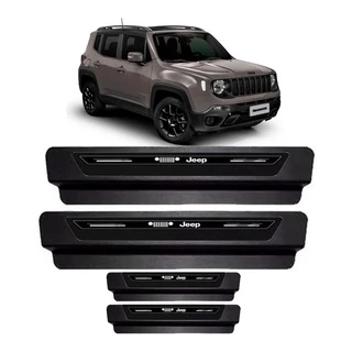 Kit de 8 Peças Soleiras Premium Proteção De Porta Jeep Renegade 2015 2016 2017 2018 2019 2020