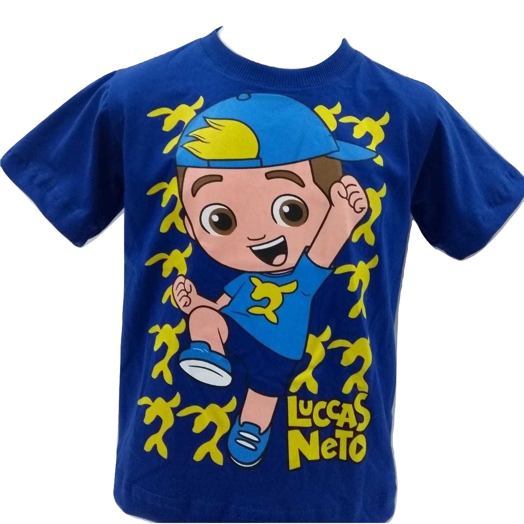 Camiseta Luccas Neto Menininho Desenho 100% Algodão