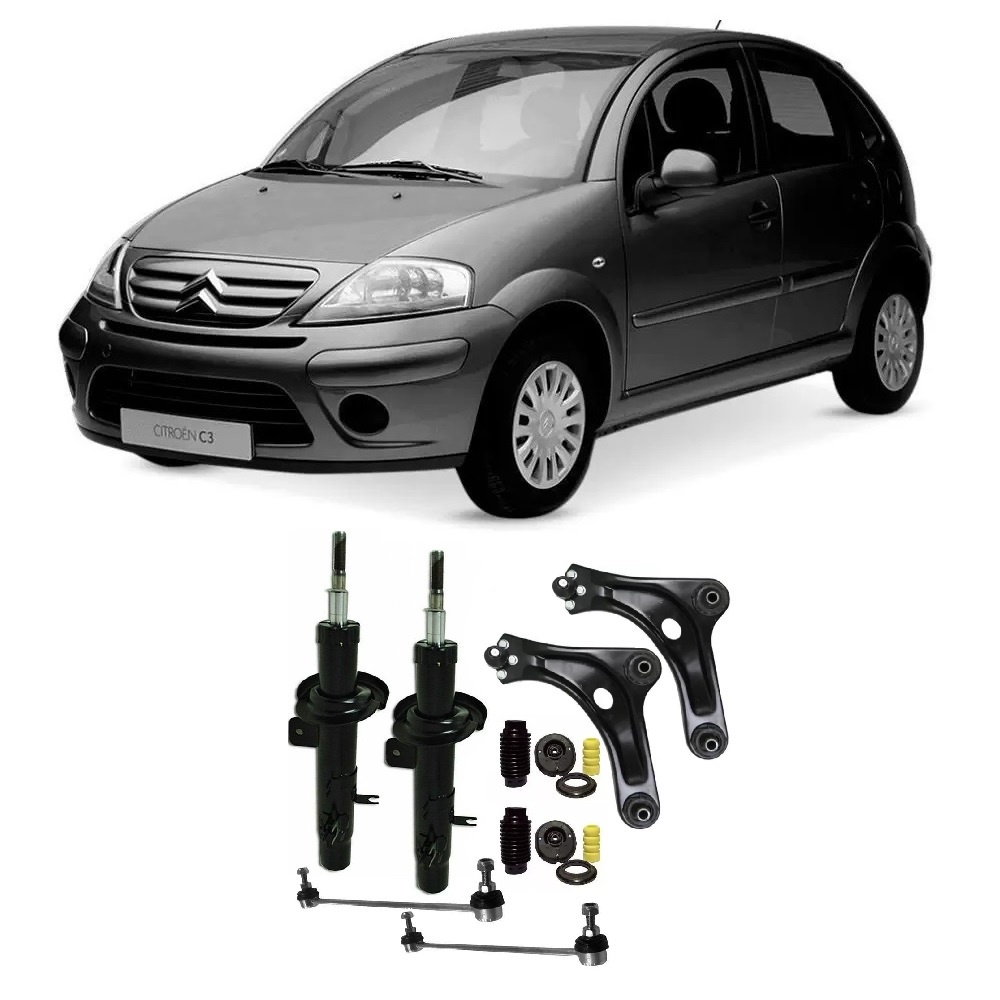 Kit Completo Suspensão Citroen C3 2003 Até 2012 Dianteiro | Shopee Brasil