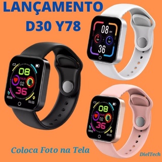Smartwatch D30/Y78 Nova Versão do D20 1.44 polegadas Controle de música pressão arterial Monitor de frequência Cardíaca