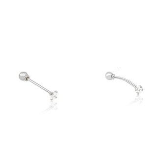 Piercing Tragus Reto Bolinha em Prata 950