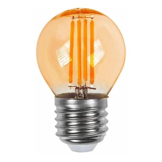 Lampada Led Filamento G Bolinha Ambar Retro W E Bivolt Shopee Brasil