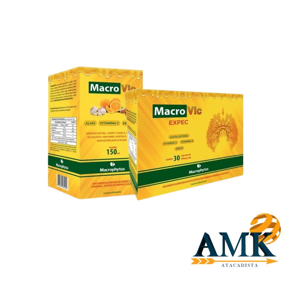 Xarope Macrovic 150ml+ Macrovic Expec 30 Capsulas Macrophytus Shopee
