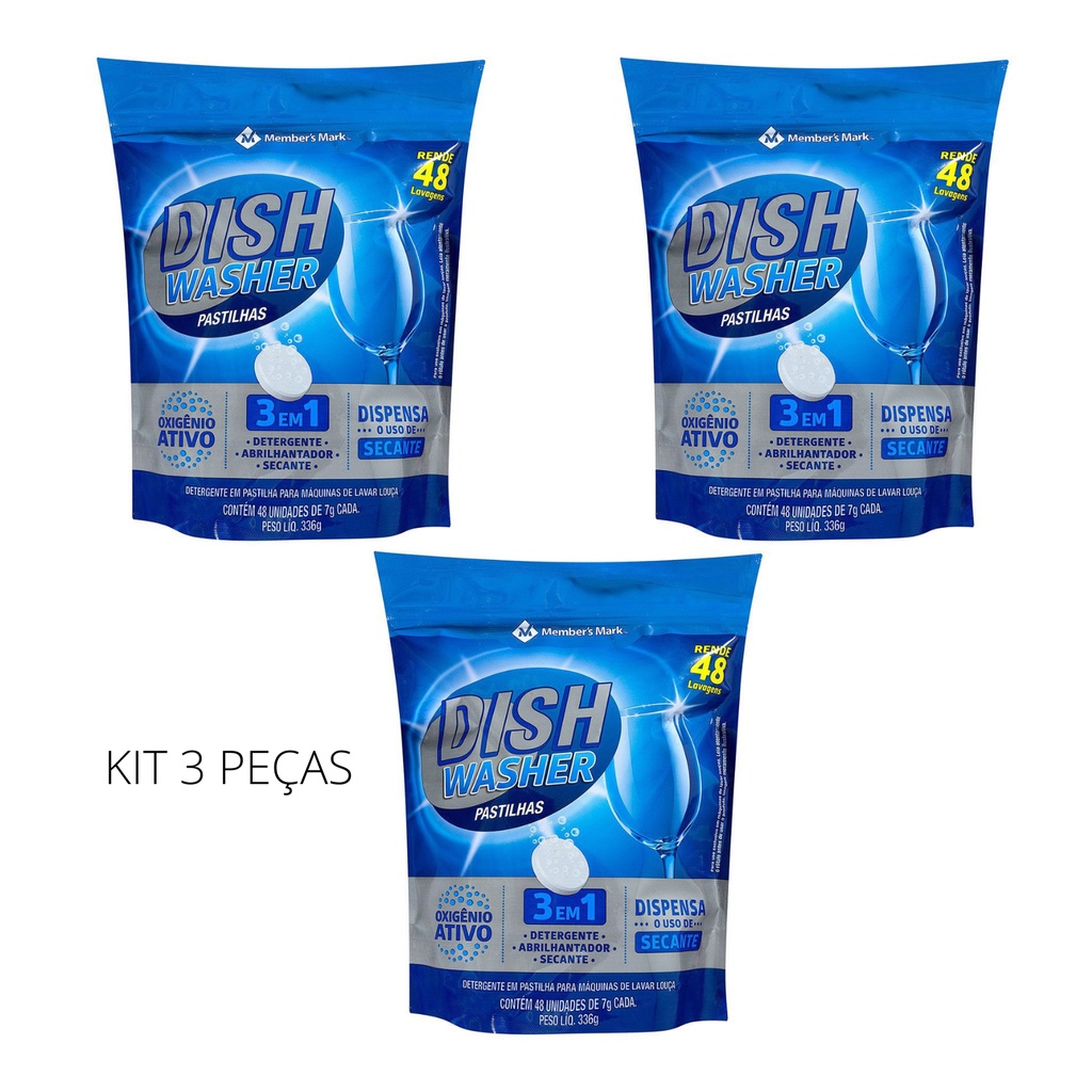 KIT COM 144 Pastilhas SABÃO DISH WASHER PARA MAQUINA DE LAVA LOUÇAS
