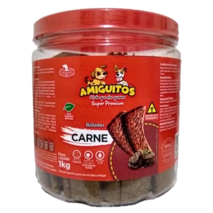 Bifinho Petiscos Amiguitos Cães 1 kilo