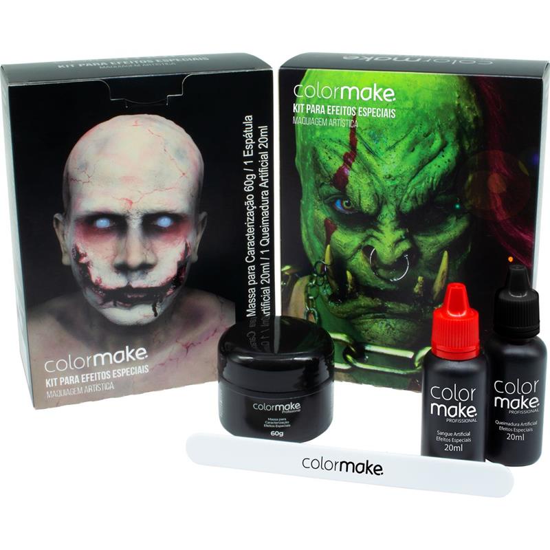 Kit Maquiagem Vampiro Drácula Sangue falso e pancake Branco maquiagem  halloween envio rápido