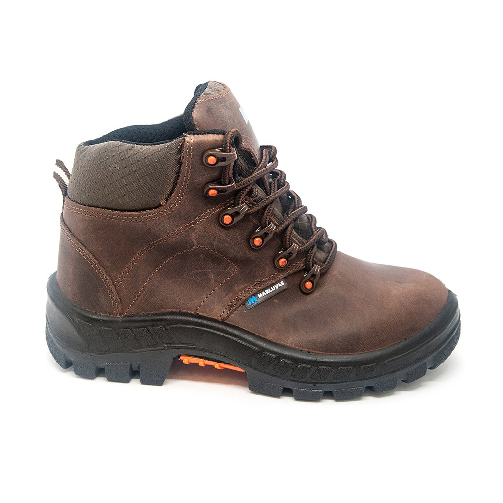 Bota Segurança Couro Parafinado Café Marluvas 75BPR26 CLI CNP CA