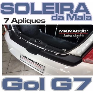 Vw GOL G7 G8 Soleira Mala Completa Interna e Externa Adesivo Preto Fosco Acessórios para Carro