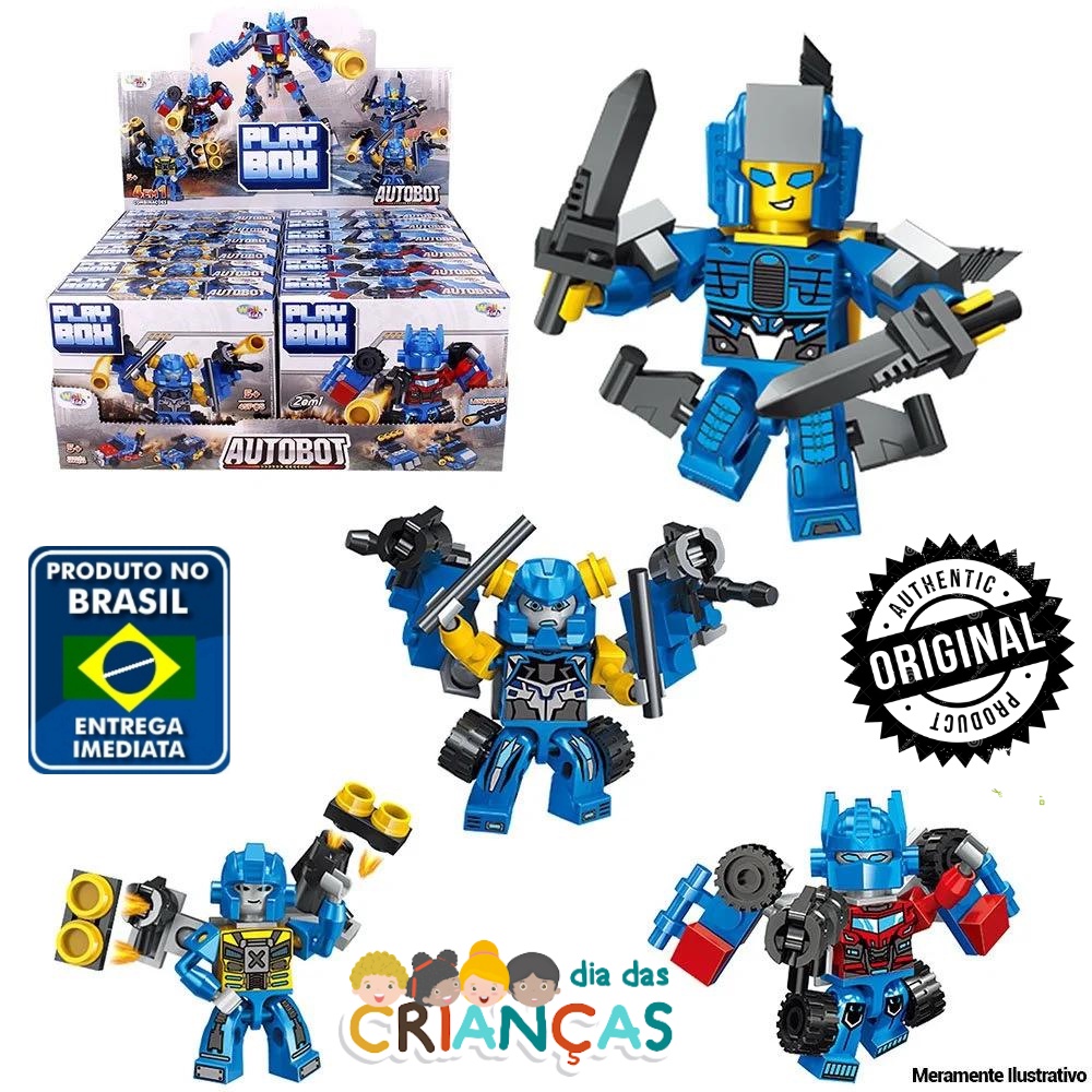 Blocos Autobot, Ideal Para Criatividade Infantil, Diversão E Com 50 ...