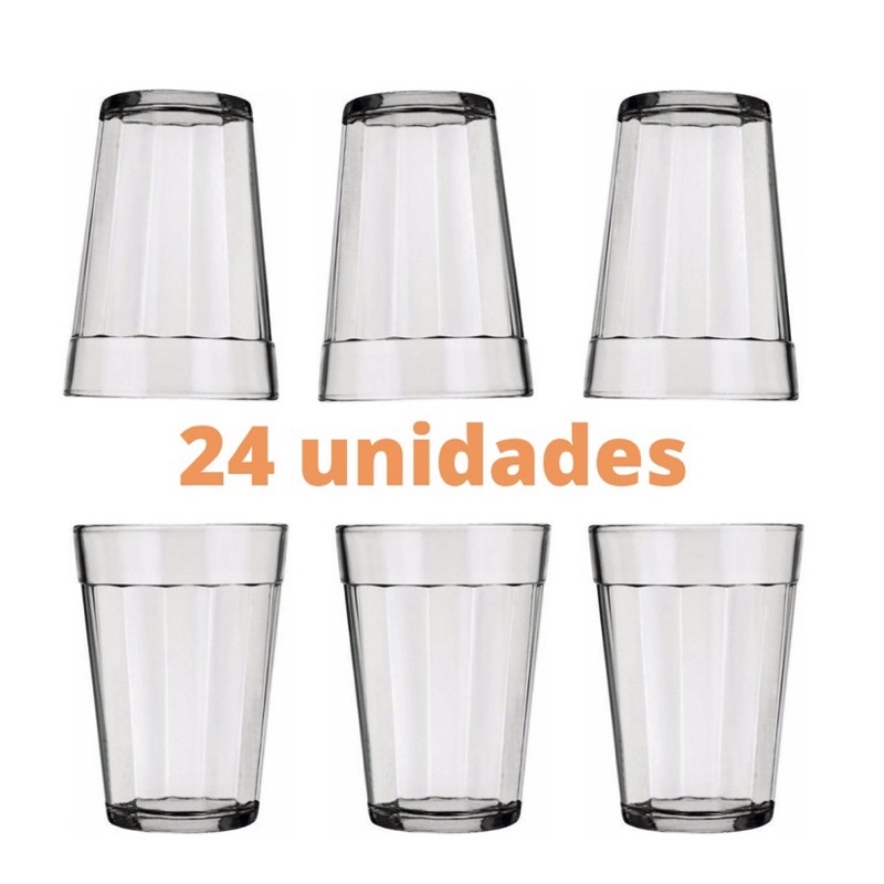 Jogo de Copos Boteco Nadir com 24 Unidades 200ml