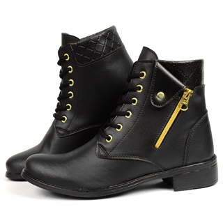 Bota Coturno Feminino Cano Baixo Confortável Promoção
