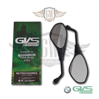 Retrovisor Gvs Bmw F800 Mini Fixo Honda Lente Plana