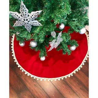 Saia Base tapete de arvore de Natal tecido enfeite