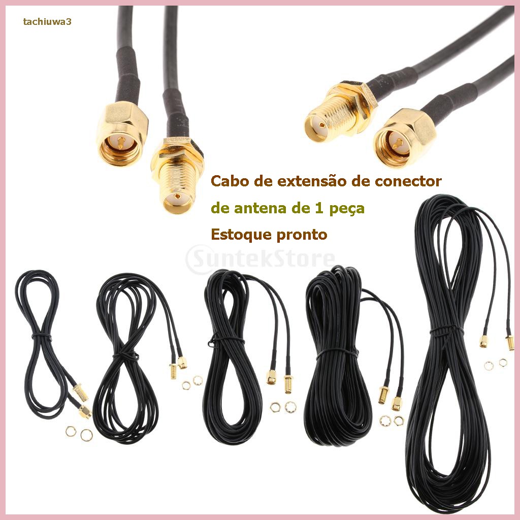 Cabo Rp Sma Macho Para Femea Extensor Para Roteador Wifi Antena Antena Shopee Brasil