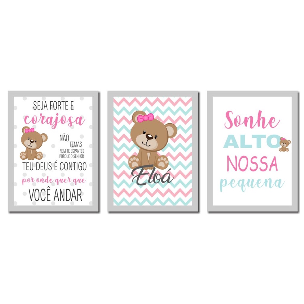 Quadros com nome eloa  Compre Produtos Personalizados no Elo7