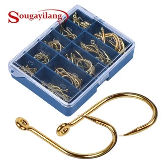 Sougayilang Ganchos De Pesca De Carpa Tamanho 3 #-12 Gancho Japonês De Aço Carbono (70 Peças) Auxiliar