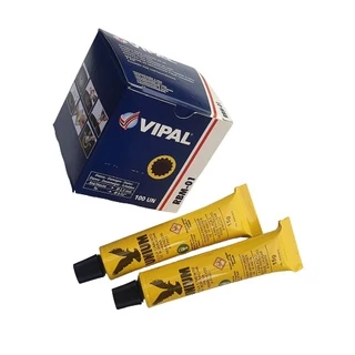 Kit Jogo Reparo Redondo Vipal RBM-01 Caixa C/ 100 Pçs + 2 Colas Unium Remendo Frio Bike Moto