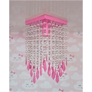 Lustre Luminária Plafon Rosa Bebê Menina Sala Quarto Cozinha Londres