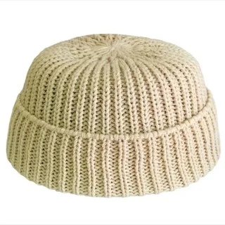Touca Canelada Rap Tricô Gorro Curto Raso Lã Docker Sailor Marinheiro Trap Trama Larga