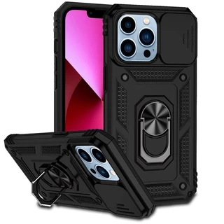 Para A Apple iPhone 6 7 8 Plus SE 2020 X XS 11 12 13 Pro Max Mini Proteção Da Lente À Prova De Choque Caso Com Metal Anel Magnético Bracket Tampa Traseira