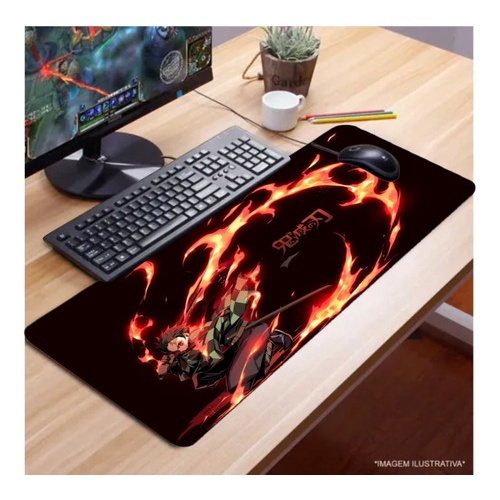 Compra online de Demon Slayer Rengoku Kyoujurou Boneco de ação de 17 cm com  mousepad Demon Slayer