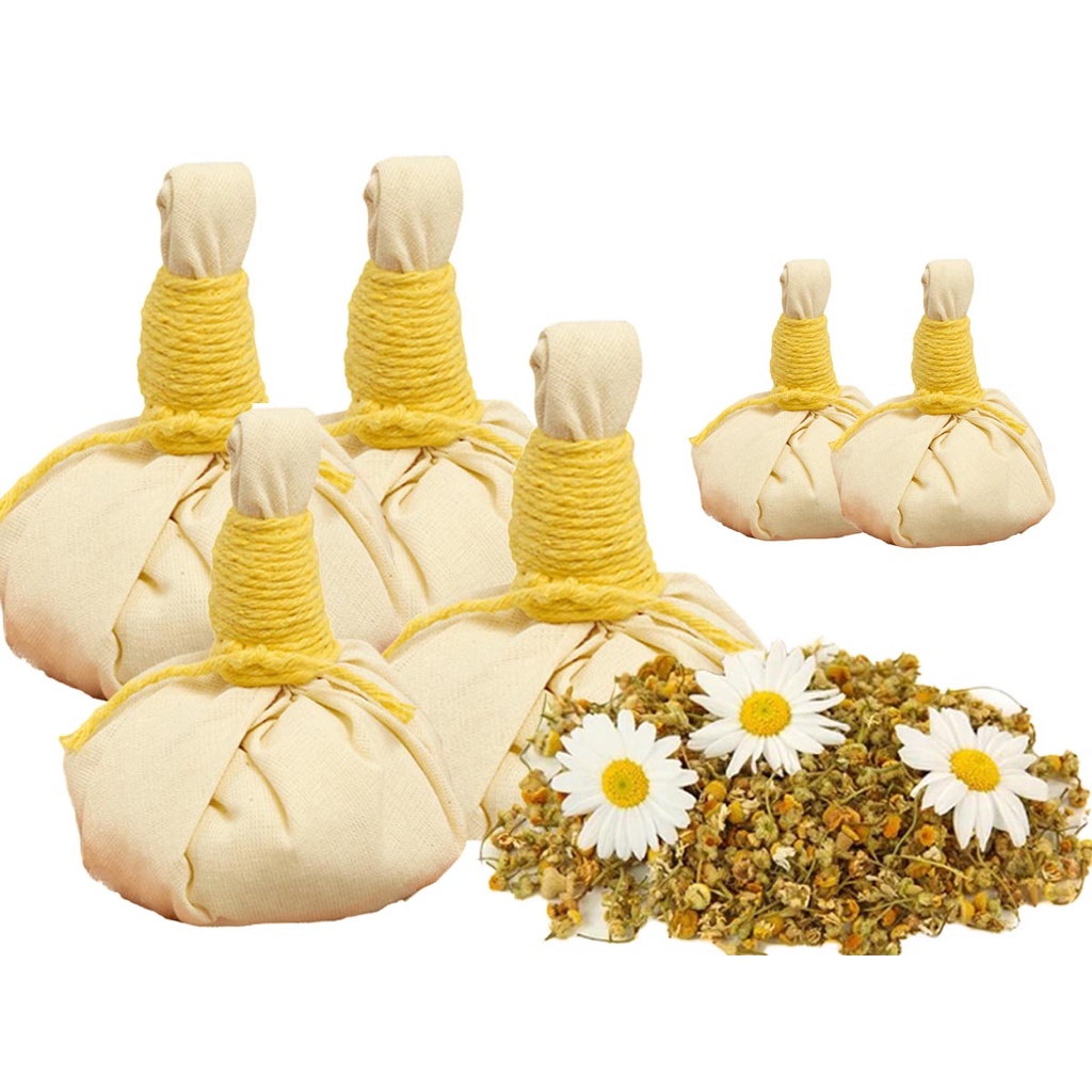 Kit de Pindas para Massagem Camomila Corporal e Facial