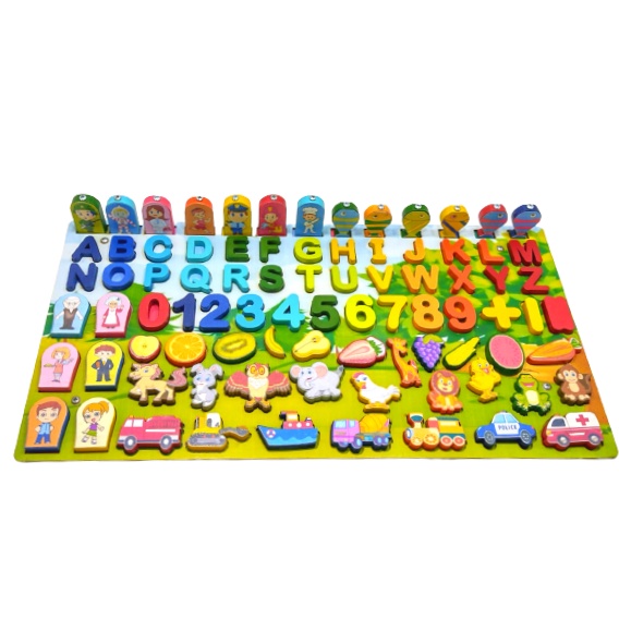 Jogo Racha Cuca 2 Peças. Brinquedo Letras e Números - Tam. 7,5x7,5cm - Cor:  Sortida
