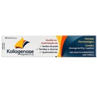 Pomada Kollagenase Feridas Cicatrizante Colagenase 30g