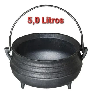 Panela Caldeirão Tripé Ferro Sem Tampa 5,0 Litros Santana