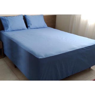 Jogo de Lençol p/ Cama Box Complet Palha Queen 03 Peças - Percal