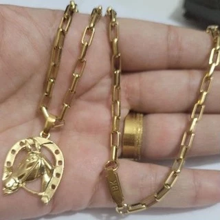 Corrente Cordão Country Masculina Em Moeda Antiga Cor E Banho De Ouro pingente coutry