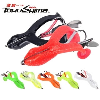 Topwater 1 Pçs Sapo Macio Isca De Pesca Simulação Artificial Flutuante Cobra Com Lantejoulas De Metal Ganchos Duplos Afi
