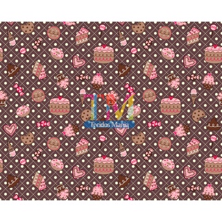 Tecido tricoline, microfibra ou gabardine estampado - Hello Kitty - Fundo  Rosa - Tecidos Mania