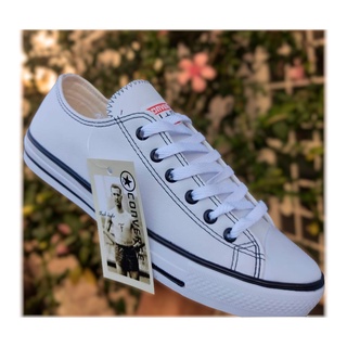 All Star Plataforma Branco com Zíper - Moda Brás