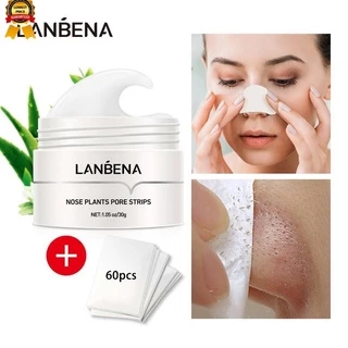 LANBENA Patch De Nariz De Cabeça Preta 60psc Papel Para Remover A Pele Vlackheads (Estoque Pronto)