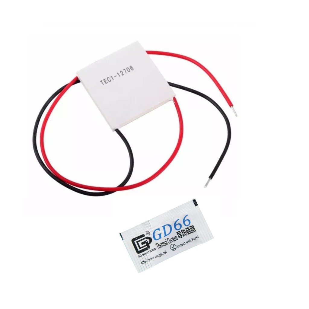 Kit 1 Pastilha Peltier 12706 + 2 pasta térmica