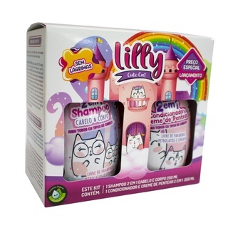 Kit de Shampoo Infantil Lilly Cute Cat:ROSA