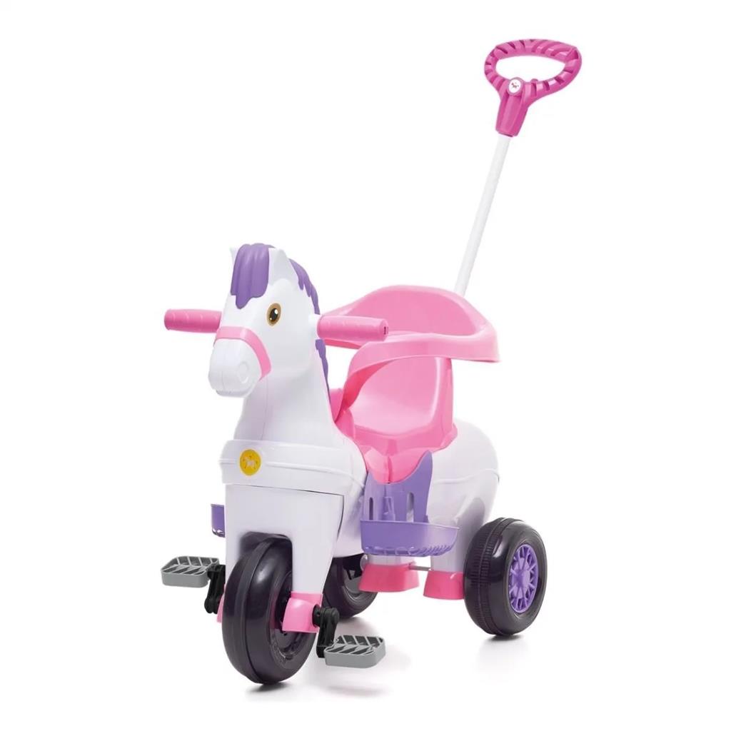 Triciclo Infantil Poto Rosa Cavalinho com Som Calesita Shopee Brasil