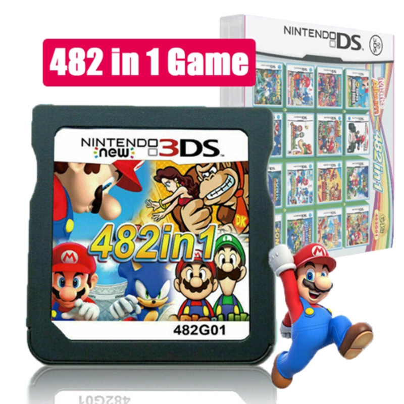 Para Nintendo NDS NDSL 2DS 3DS NDSI 482 Em 1 Cartucho De Jogos De Jogo Console Cartão Mario Multicart